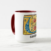 中世フローラ照明文字Uモノグラムマグ マグカップ (正面左)