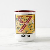 中世フローラ照明文字Yモノグラムマグ マグカップ (中央)