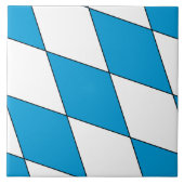 中世ブルーホワイトババリアLozengesパターン タイル (正面)