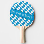 中世ブルーホワイトババリアLozengesパターン 卓球ラケット (正面)