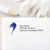 中世ブルー飛んでいるドラゴンファンタジー入れ ラベル (インサイチュ)