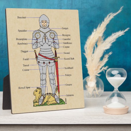 中世プレートアーマーサーカ1430年頃 フォトプラーク (側面)