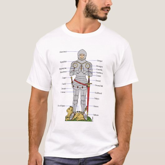 中世プレートアーマーサーカ1430年頃 Tシャツ (正面)