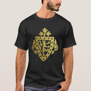 中世ヘラルドランパントライオンシールドメタリック Tシャツ