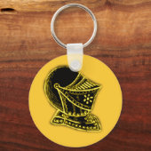 中世ヘルメットV キーホルダー (正面)