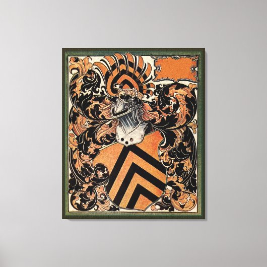 中世ベルギーの紋章 キャンバスプリント (正面)