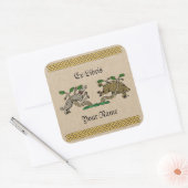 中世ボア狩り蔵書票 スクエアシール (封筒)