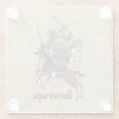 中世ボガティロシアのル ガラスコースター (裏面)