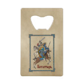 中世ボガティロシアのル クレジットカード栓抜き (正面)