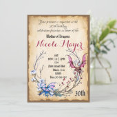 中世マザーオブドラゴン30歳の誕生日招待状 招待状 (スタンド正面)