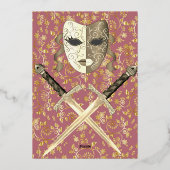 中世マスカレードスウィート16招待状 箔招待状 (裏面)