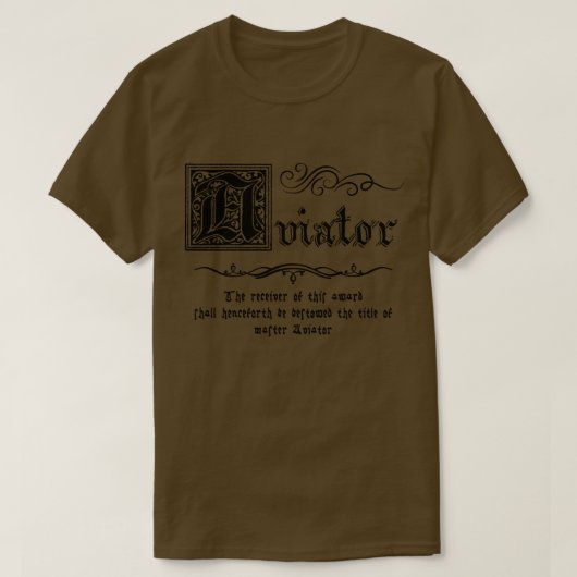 中世マスターアビエーター Tシャツ (デザイン正面)