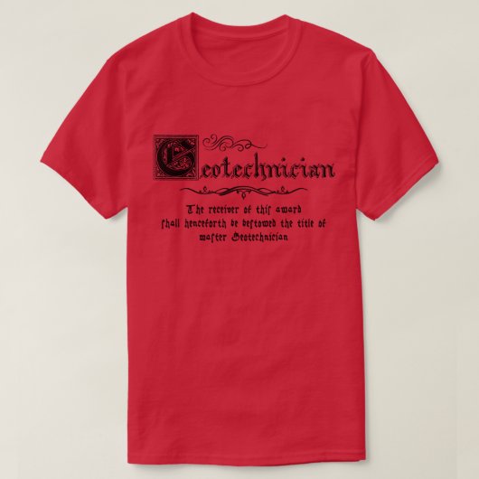 中世マスタージオテクニシャン Tシャツ (デザイン正面)
