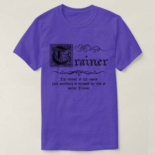 中世マスタートレーナー Tシャツ (デザイン正面)