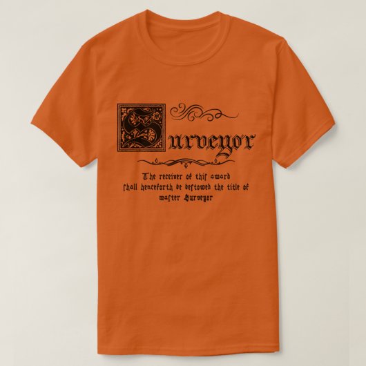 中世マスター測量士 Tシャツ (デザイン正面)