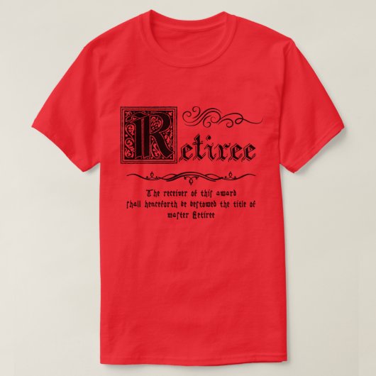 中世マスター退職者 Tシャツ (デザイン正面)