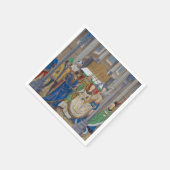 中世ミッ結婚ク絵を描レース スタンダードカクテルナプキン (角)