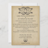 中世メリフェイクメント結婚羊皮紙 招待状 (正面)