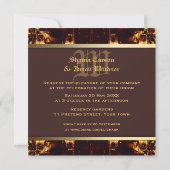 中世モダン火災モノグラム結婚ズ 招待状 (裏面)