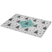 . .中世モダン紀のレトロの猫たちが可愛い柄 カッティングボード (角)