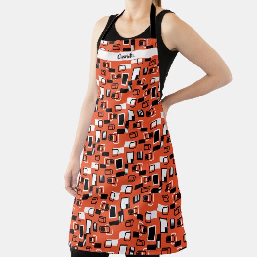 中世モダン紀の幾何はっきりしたレトロ エプロン (インサイチュ)