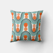 中世モダン紀の波と円 クッション (裏面)