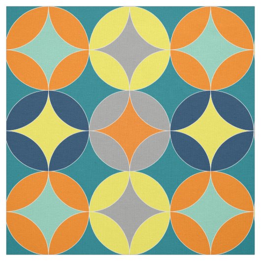 中世モダン紀円の幾何パターン ファブリック (見本)