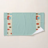 中世モダン紀幾何プリント バスタオルセット (ハンドタオル)