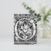 中世モノグラムアールヌーボー手紙 ポストカード (スタンド正面)