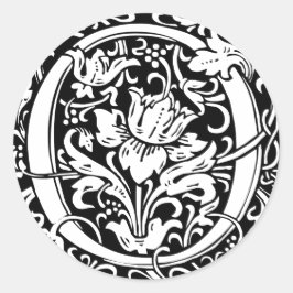 中世モノグラムアールヌーボー手紙 ラウンドシール