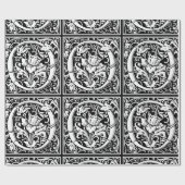 中世モノグラムアールヌーボー手紙 ラッピングペーパー (フラット)