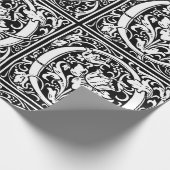 中世モノグラムアールヌーボー手紙 ラッピングペーパー (角)