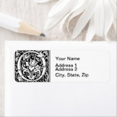 中世モノグラムアールヌーボー手紙 ラベル (インサイチュ)