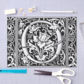 中世モノグラムアールヌーボー手紙 薄葉紙 (クラフト)