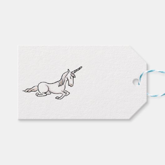中世ユニコーンとミルフルーアギフトラベル ギフトタグ (正面(横))
