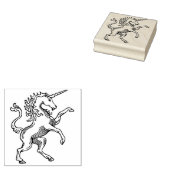 中世ユニコーンのアートスタンプ ラバースタンプ (押印)