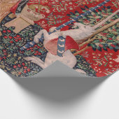 中世ユニコーンのタペストリー臭 ラッピングペーパー (角)