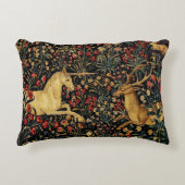 中世ユニコーンミッドナイトフローラ園 アクセントクッション (正面)