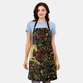 中世ユニコーンミッドナイトフローラ園 エプロン (着用した状態)