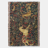 中世ユニコーンミッドナイトフローラ園 スローブランケット (正面縦)