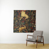 中世ユニコーンミッドナイトフローラ園 タペストリー (インサイチュ(横))