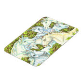 中世ユニコーン群れ、馬、スタリオンファンタジー マグネット (左側)