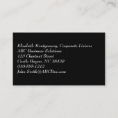 中世ユニークダマスクプロフェッショナル名刺 名刺 (裏面)