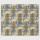 中世ユール（キリスト降誕祭）ドラゴンタイル ラッピングペーパー (フラット)