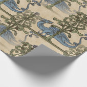 中世ユール（キリスト降誕祭）ドラゴンタイル ラッピングペーパー (角)