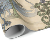 中世ユール（キリスト降誕祭）ドラゴンタイル ラッピングペーパー (ロールコーナー)