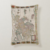 中世ヨーロッパの地図(ウィレム・ブレーウ著) アクセントクッション (正面(垂直))