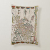 中世ヨーロッパの地図(ウィレム・ブレーウ著) アクセントクッション (裏面(縦))