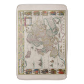 中世ヨーロッパの地図（ウィレム・ブレーウ著） バスマット (正面縦)