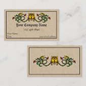 中世ライオンのデザイン 名刺 (正面/裏面)